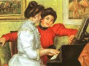 Pierre Renoir Yvonne and Christine Lerolle Playing the Piano oil painting reproduction